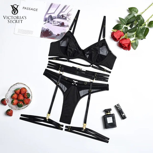Jade | Set di lingerie francese a 3 pezzi